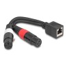 Delock - Audio kabel - XLR3 se zdírkami (female) do RJ-45 se zdírkami (female) - 20 cm - cerná
