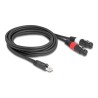 Delock - DMX kabel - RJ-45 s piny (male) do XLR3 se zdírkami (female) - 2 m - cerná