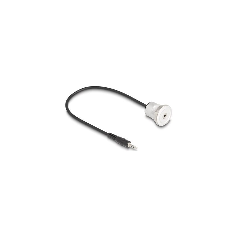 Delock - Prodlužovací šnura audio - mini-phone stereo 3.5 mm se zdírkami (female) montáž na panel do mini-phone stereo 3.5 mm s