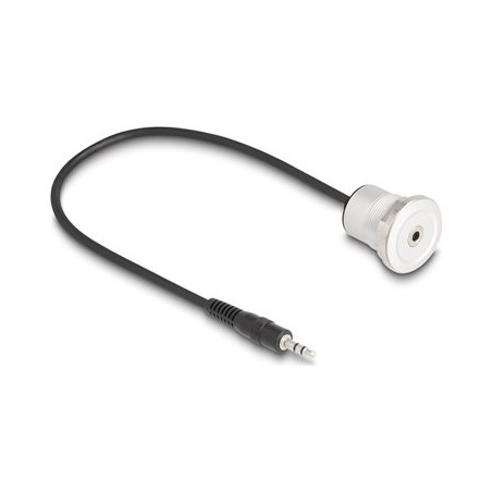 Delock - Prodlužovací šnura audio - mini-phone stereo 3.5 mm se zdírkami (female) montáž na panel do mini-phone stereo 3.5 mm s