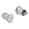 Delock - USB adaptér - USB (F) montáž na panel do USB typ B (F) montáž na panel - USB 2.0 - cerná, stríbrná