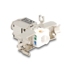 Delock - Sítový propojovací kabel - LSA do LSA - STP - CAT 6a - stríbrná