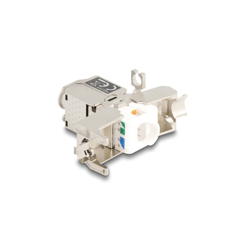 Delock - Sítový propojovací kabel - LSA do LSA - STP - CAT 6a - stríbrná