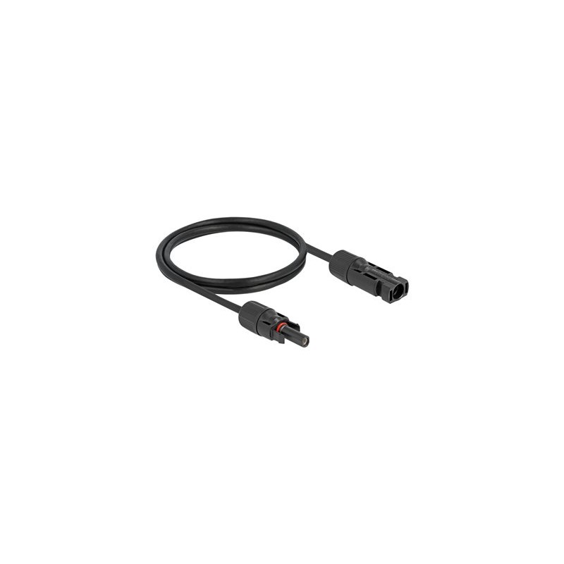 Delock - Solární kabel - DL4 (M) do DL4 (F) - 1500 V - 1 m - zacvakávací - cerná