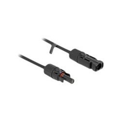 Delock - Solární kabel - DL4 (M) do DL4 (F) - IP67 - 1500 V - 5 m - zacvakávací - cerná