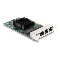 Delock - Sítový adaptér - PCIe nízký profil - Gigabit Ethernet x 4