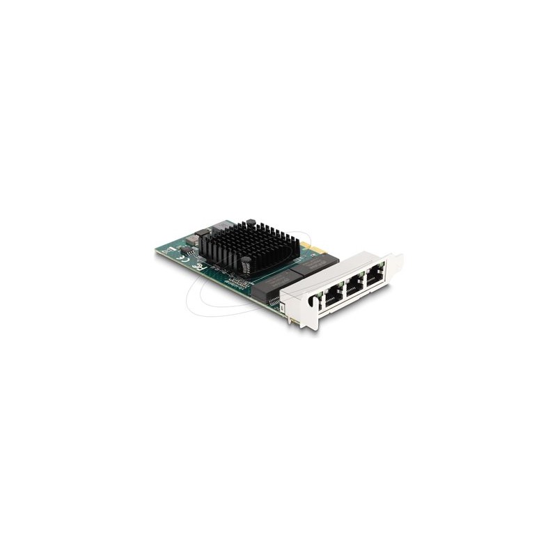Delock - Sítový adaptér - PCIe nízký profil - Gigabit Ethernet x 4