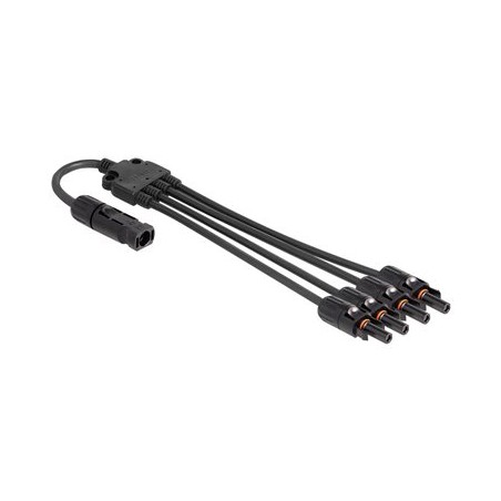 Delock - Solární kabel - DL4 (M) do DL4 (F) - 1000 V - 50 cm - zacvakávací - cerná