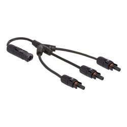 Delock - Solární kabel - DL4 (M) do DL4 (F) - 1000 V - 35 cm - zacvakávací - cerná