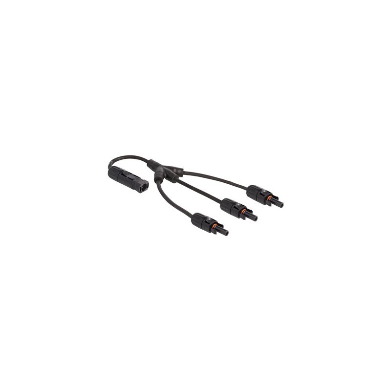 Delock - Solární kabel - DL4 (M) do DL4 (F) - 1000 V - 35 cm - zacvakávací - cerná