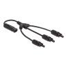 Delock - Solární kabel - DL4 (M) do DL4 (F) - 1000 V - 35 cm - zacvakávací - cerná