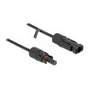Delock - Elektrický kabel - MC4 (M) do MC4 (F) - 600 V - 10 m - zacvakávací - cerná