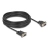 Delock - Sériový kabel - DB-9, DC jack 5,5 x 2,1 mm (F) do DB-9 (F) - 3 A - 10 m - krídlové šrouby, podporuje sériové rozhraní