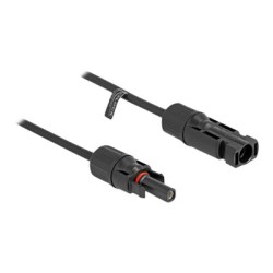 Delock - Elektrický kabel - MC4 (M) do MC4 (F) - 600 V - 3 m - zacvakávací - cerná