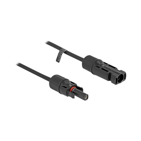 Delock - Elektrický kabel - MC4 (M) do MC4 (F) - 600 V - 3 m - zacvakávací - cerná