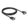 Delock - Sériový kabel - DB-9, DC jack 5,5 x 2,1 mm (F) do DB-9 (F) - 3 A - 3 m - krídlové šrouby, podporuje sériové rozhraní