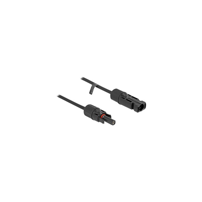 Delock - Elektrický kabel - MC4 (M) do MC4 (F) - 600 V - 5 m - zacvakávací - cerná