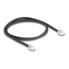 Delock - Telefonní kabel - RJ-11 (M) do RJ-11 (M) - 1 m - plochý - cerná