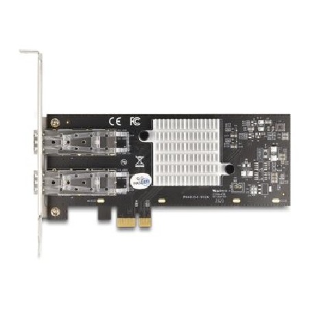 Delock - Sítový adaptér - PCIe nízký profil - Gigabit SFP x 2