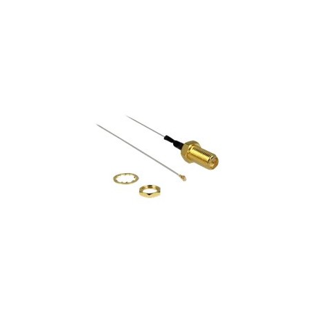 Delock - Kabel antény - RP-SMA (M) do I-PEX (M) - 20 cm - koaxiál - šedá