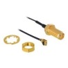 Delock HF Antenna Connection for Installation - Kabel antény - I-PEX (M) do SMA (F) - 35 cm - černá