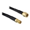 Delock - Prodlužovací anténní kabel - RP-SMA (M) do RP-SMA (F) - 2 m - černá