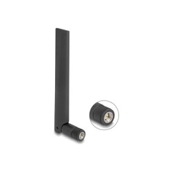 Delock - Anténa - zástrcka SMA, s naklápecím kloubem, WiFi 6E, - dipolární - WLAN - 3 dBi - všesmerová - cerná