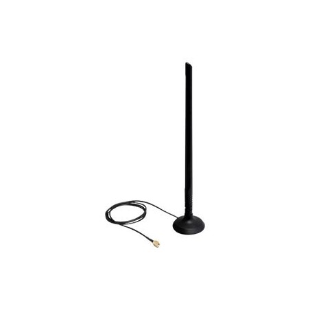 Delock SMA WLAN Antenna with Magnetic Stand and Flexible Joint 6.5 dBi - Anténa - Wi-Fi - 6.5 dBi - všesměrová
