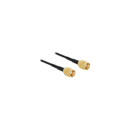 Delock Adapter RP-SMA Plug RP-SMA Plug - Kabel antény - RP-SMA (M) do RP-SMA (M) - 32 cm - RG-174 - cerná