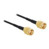 Delock Adapter RP-SMA Plug RP-SMA Plug - Kabel antény - RP-SMA (M) do RP-SMA (M) - 32 cm - RG-174 - cerná
