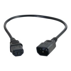 C2G Computer Power Cord Extension - Prodlužovací šňůra - power IEC 60320 C13 do IEC 60320 C14 - AC 250 V - 0.5 m