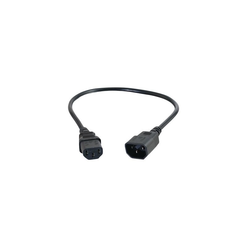 C2G Computer Power Cord Extension - Prodlužovací šňůra - power IEC 60320 C13 do IEC 60320 C14 - AC 250 V - 0.5 m