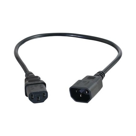 C2G Computer Power Cord Extension - Prodlužovací šňůra - power IEC 60320 C13 do IEC 60320 C14 - AC 250 V - 0.5 m