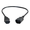 C2G Computer Power Cord Extension - Prodlužovací šňůra - power IEC 60320 C13 do IEC 60320 C14 - AC 250 V - 0.5 m