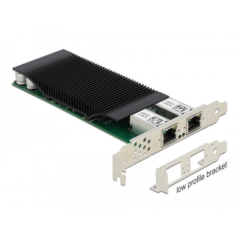 Delock - Síťový adaptér - PCIe 2.1 x4 - Gigabit Ethernet (PoE+) x 2
