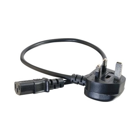 C2G Universal Power Cord - Elektrický kabel - BS 1363 (M) do power IEC 60320 C13 - 1 m - lisovaný - černá