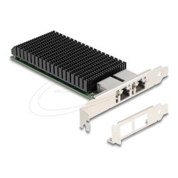 Delock - Sítový adaptér - PCIe 2.0 x8 nízký profil - 10M/100M/1G/2.5G/5G/10 Gigabit Ethernet x 2