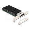 Delock - Sítový adaptér - PCIe 2.0 x8 nízký profil - 10M/100M/1G/2.5G/5G/10 Gigabit Ethernet x 2