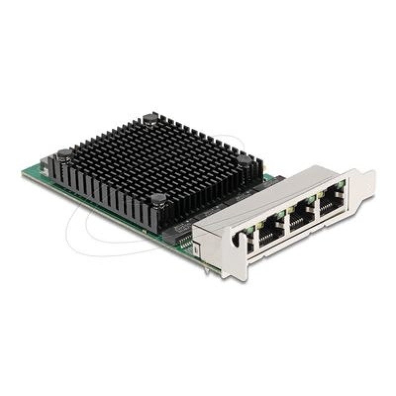 Delock - Sítový adaptér - PCIe 2.1 x4 nízký profil - 2.5GBase-T x 4