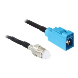 Delock - Kabel antény - konektor FAKRA Z se zdírkami (female) do FME se zdírkami (female) - 2 m - cerná