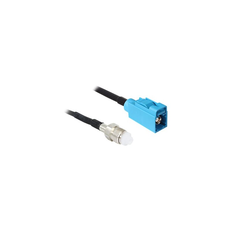 Delock - Kabel antény - konektor FAKRA Z se zdírkami (female) do FME se zdírkami (female) - 2 m - cerná