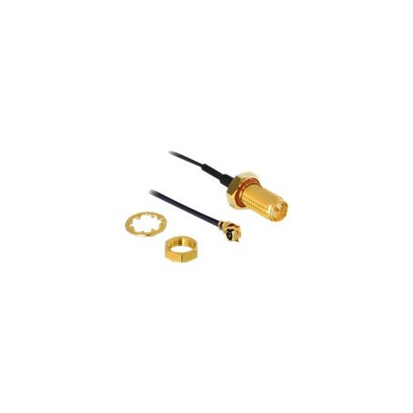 Delock - Adaptér antény - I-PEX s piny (male) do RP-SMA s piny (male) - 20 cm