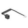 Delock - Telefonní kabel - RJ-11 (M) do RJ-45 (F) - 1 m - 4.8 mm - svinutý, pozlacené kontakty - cerná