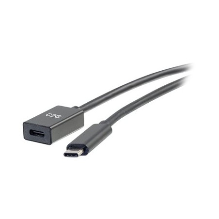 C2G 3ft USB-C to C 3.1 (Gen 2) Male to Female Extension Cable (10Gbps) - Prodlužovací USB kabel - USB-C (M) do USB-C (F) - USB