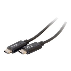 C2G 1.8m (6ft) USB C Cable - USB 2.0 (3A) - M/M USB Type C Cable - Black - USB kabel - USB-C (M) do USB-C (M) - USB 2.0 - 3 A