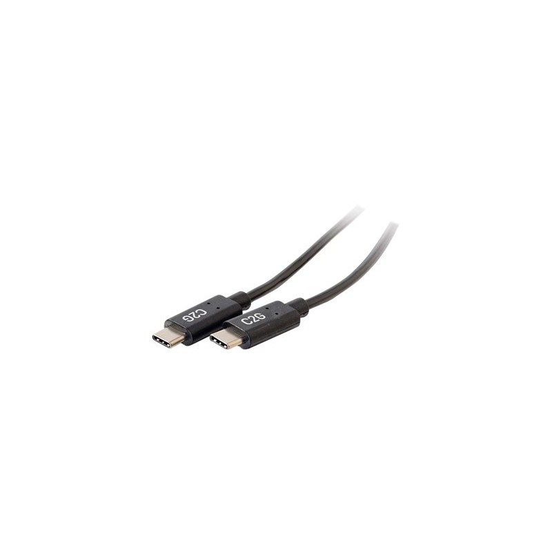 C2G 1.8m (6ft) USB C Cable - USB 2.0 (3A) - M/M USB Type C Cable - Black - USB kabel - USB-C (M) do USB-C (M) - USB 2.0 - 3 A