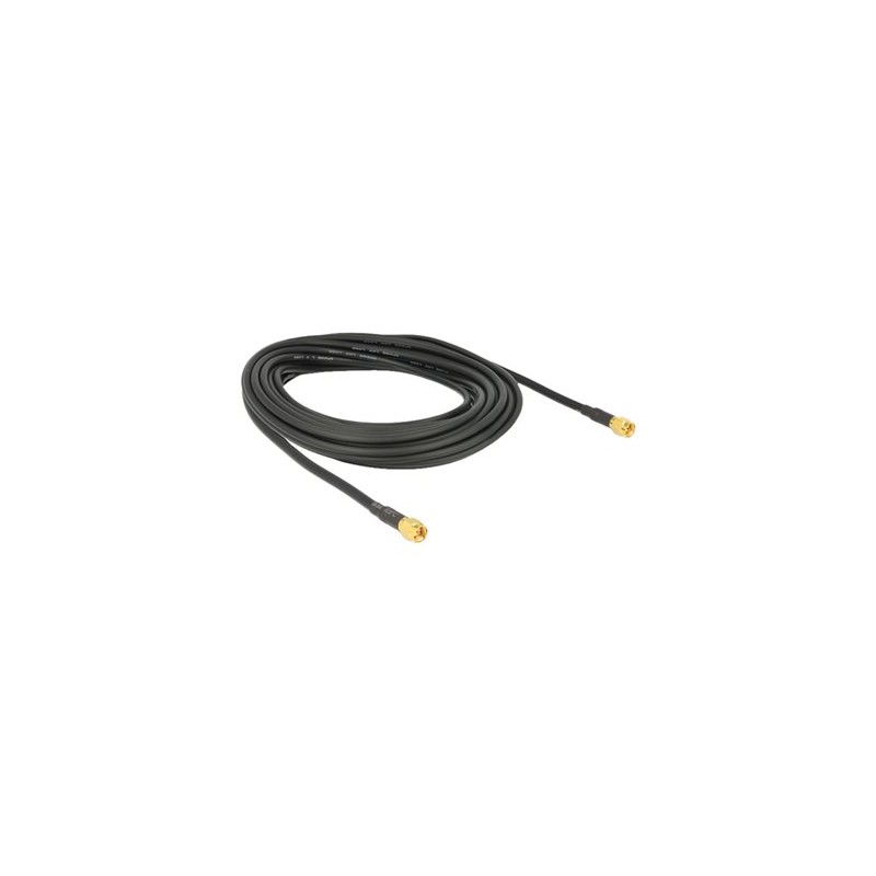 Delock - Kabel antény - SMA (M) do SMA (M) - 10 m - LMR-195 - černá