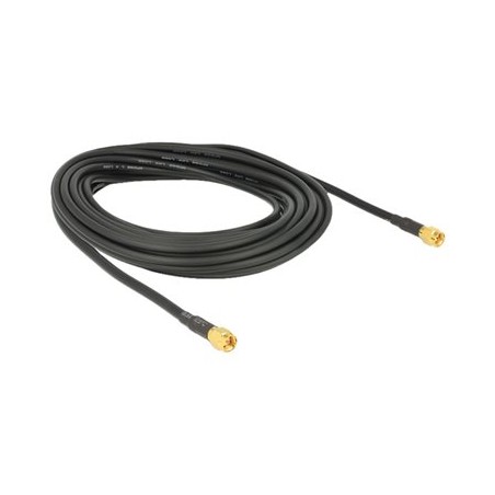 Delock - Kabel antény - SMA (M) do SMA (M) - 10 m - LMR-195 - černá