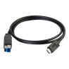 C2G 3m USB 3.1 Gen 1 USB Type C to USB B Cable M/M - USB C Cable Black - USB kabel - USB Type B (M) do USB-C (M) - USB 3.1 - 3