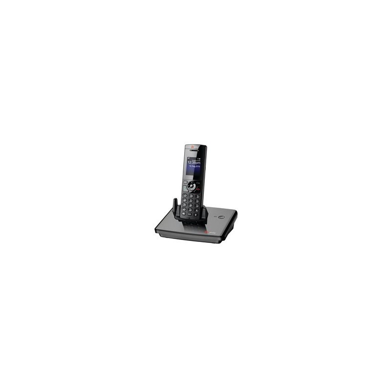 HP Poly VVX D230 - Bezdrátový telefon s identifikací volajícího - DECT - 3-cestný možnost volání - provoz 8 linek - černá